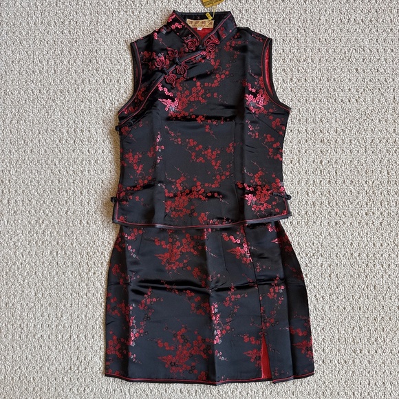 Handmade Chinese qipao top and skirt new with tag - Picture 1 of 12
